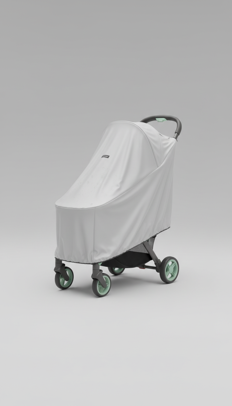 Pale Silver rain cover water-resistant fabric