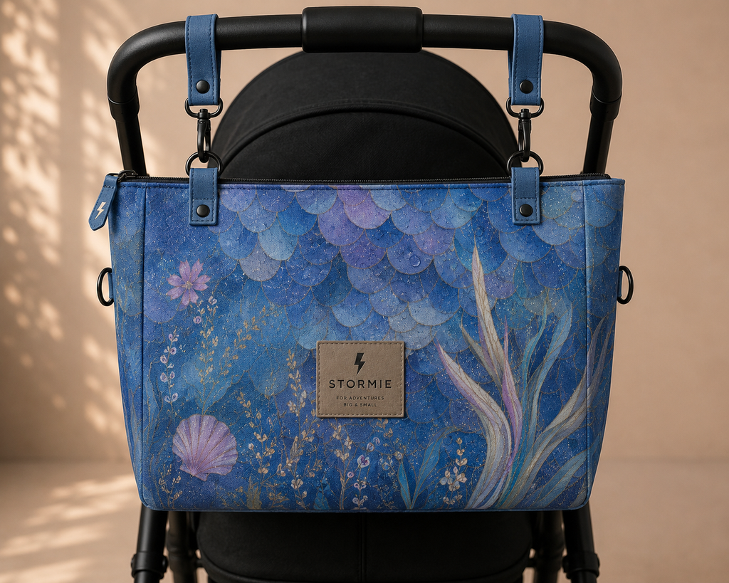 STORMIE HARBOUR Reversible Stroller Tote | Ocean Dreams